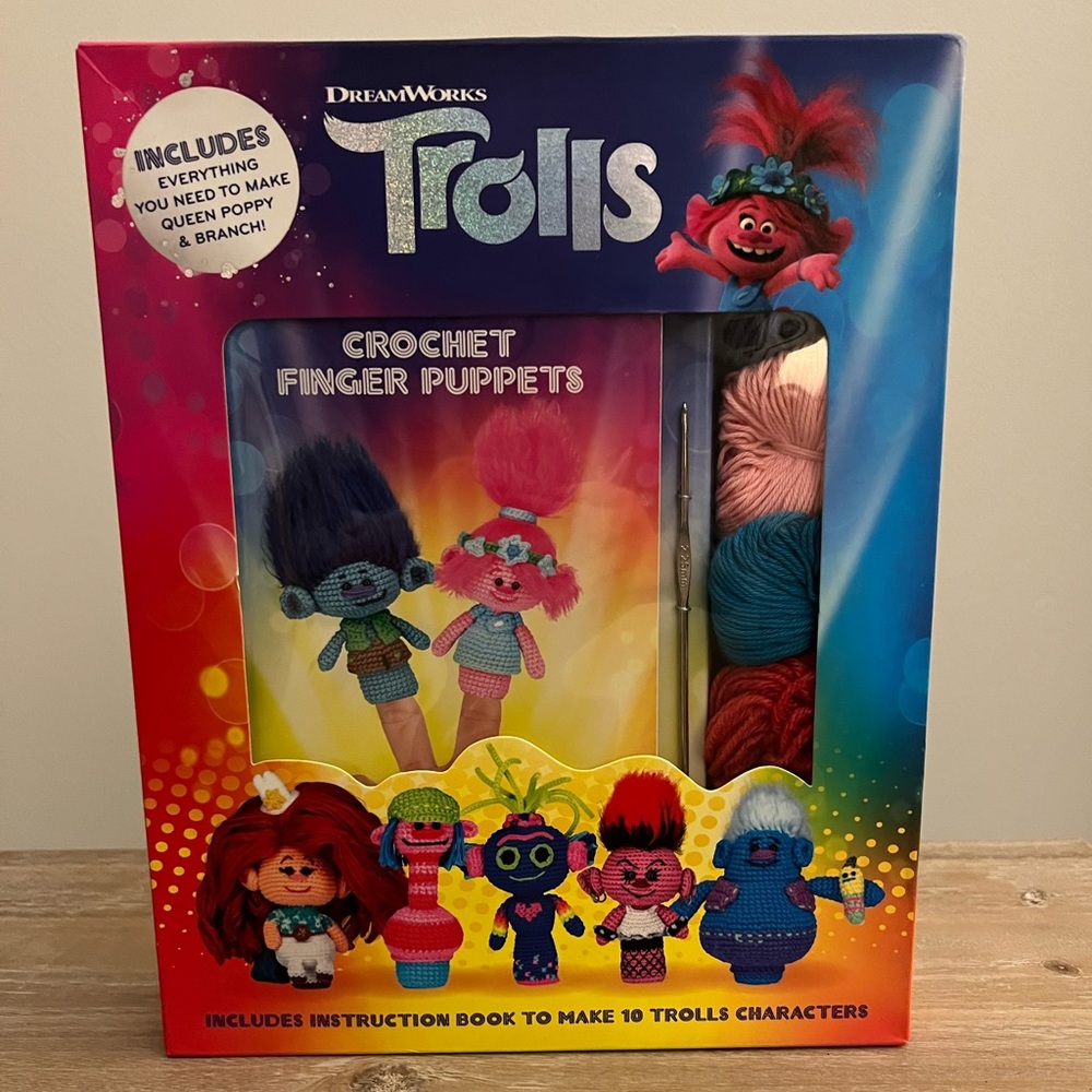 DreamWorks Trolls Crochet Finger Puppets Kit NWT